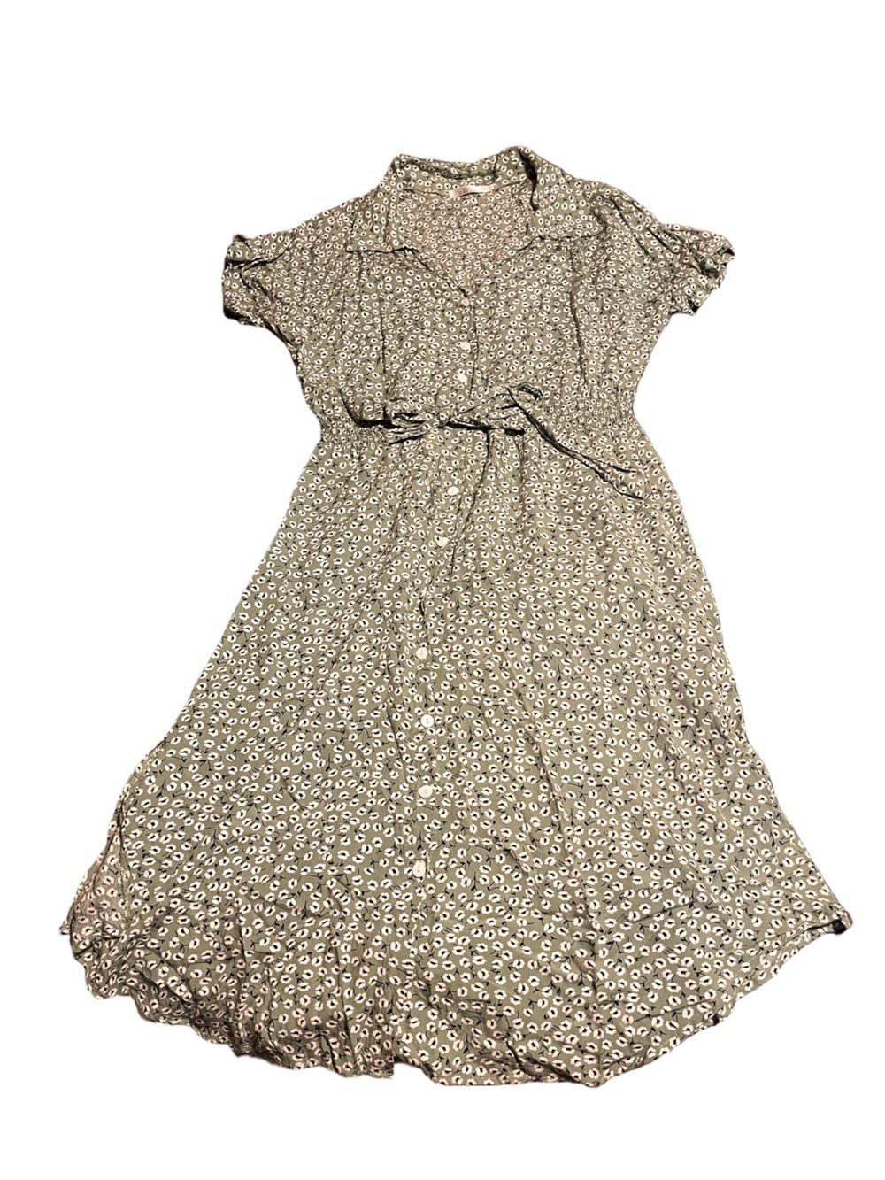 Floral button down summer dress